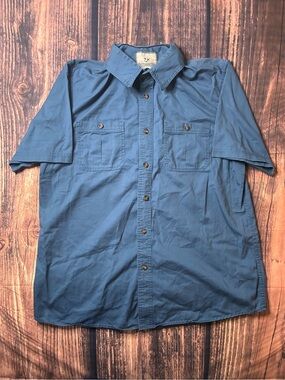 Outdoor Life Men's Short-Sleeve Button-Down Shirt in Slate Blue